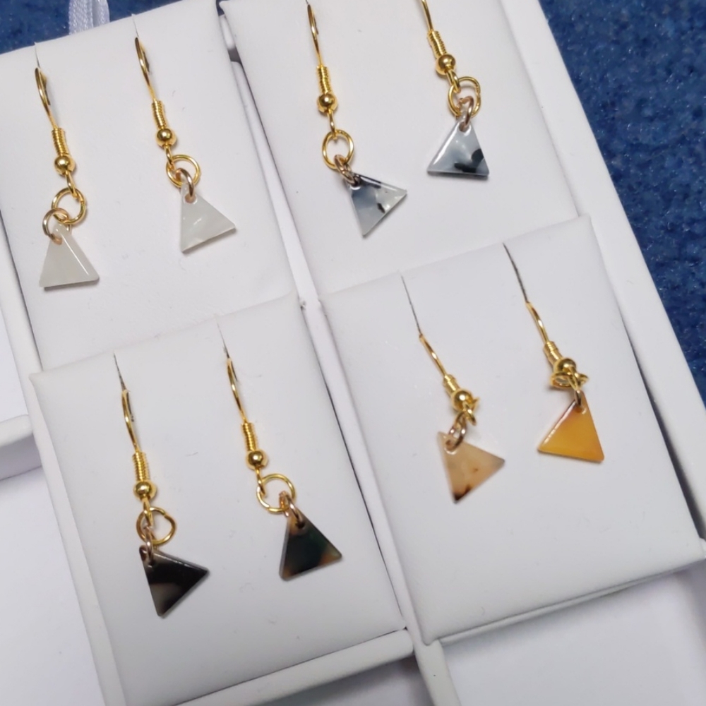 Gold Triangle earrings